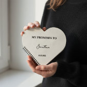 Persoonlijk Hartvormig Beloftenboek | Mijn Belofte Notitieboek