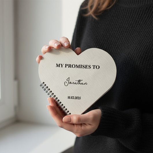 Persoonlijk Hartvormig Beloftenboek | Mijn Belofte Notitieboek