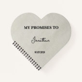 Persoonlijk Hartvormig Beloftenboek | Mijn Belofte Notitieboek (Voorkant)