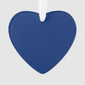 Persoonlijk Hartvormig Blauw Ornament  (achterkant)