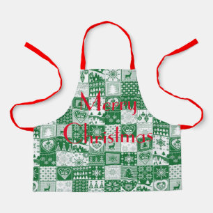 Persoonlijk HEART GINGERBREAD CHRISTMAS TREE Apron Schort