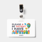 Persoonlijk heb ik een autisme-id badge (Voorkant met clip)