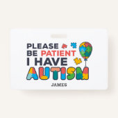 Persoonlijk heb ik een autisme-id badge (Voorkant)