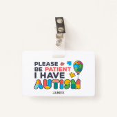 Persoonlijk heb ik een autisme-id badge (Voorkant met clip)