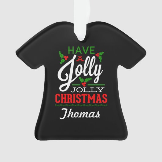 Persoonlijk heb je een Jolly Kerstmis Ornament (voorkant)