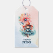 Persoonlijk heks Halloween-cadeau-ontwerp Cadeaulabel (Voorkant)