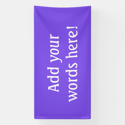 Persoonlijk helder paars spandoek (Verticaal)