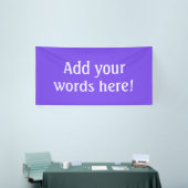 Persoonlijk helder paars spandoek (Beurs)