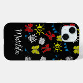 Persoonlijk Helder Vlinder & Zonneschijn Patroon Case-Mate iPhone Case (Achterkant (horizontaal))