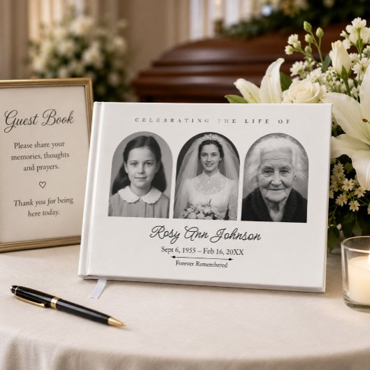 Persoonlijk Herdenkings-Funerair Foto Gastenboek