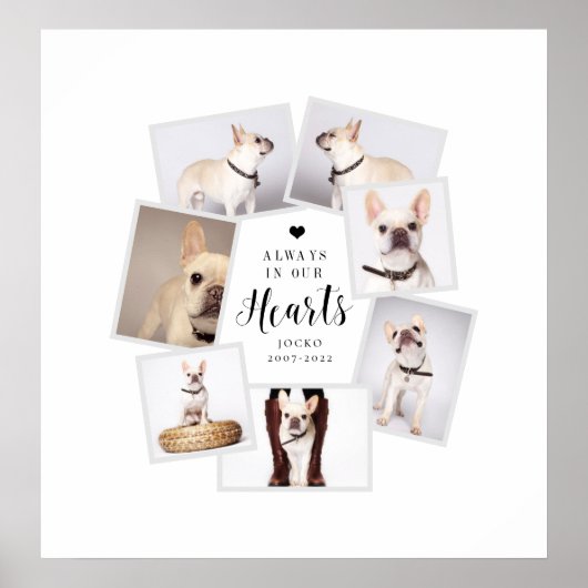 Persoonlijk Herdenkingscollage met meerdere foto's Poster (Voorkant)