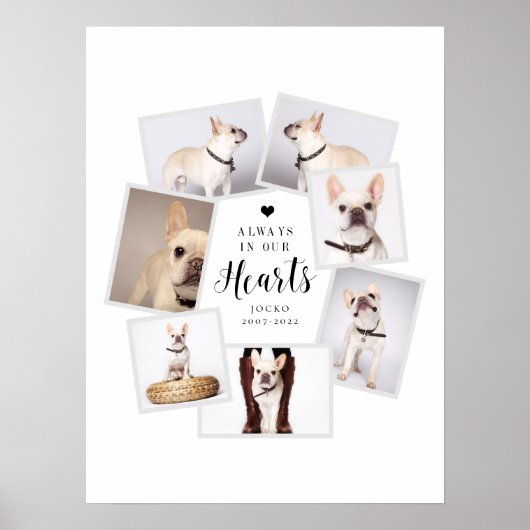 Persoonlijk Herdenkingscollage met Meerdere Foto's Poster (Voorkant)