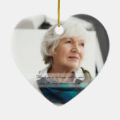 Persoonlijk Herdenkingsfoto Hart Keramisch Ornament (Achterkant)