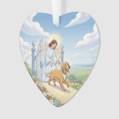 Persoonlijk Herdenkingshart Dierendecoratie Ornament (voorkant)