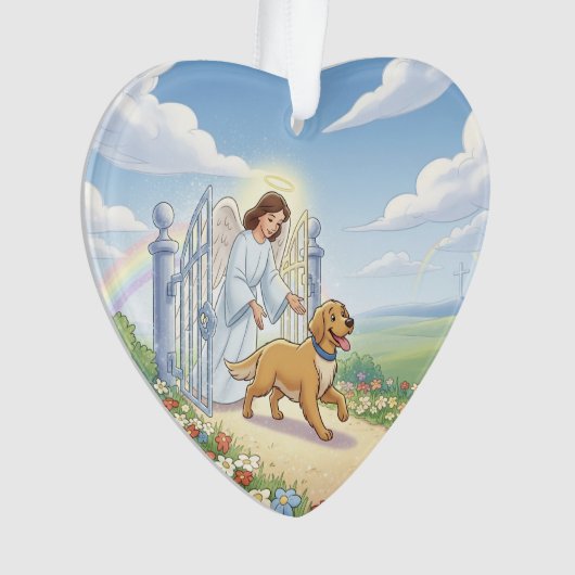 Persoonlijk Herdenkingshart Dierendecoratie Ornament (voorkant)