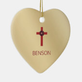 Persoonlijk Herdenkingskruis voor huisdieren Keramisch Ornament (Rechts)