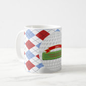 Persoonlijk heren GOLF, Golfer thema-Par-TEE Koffiemok (Voorkant links)