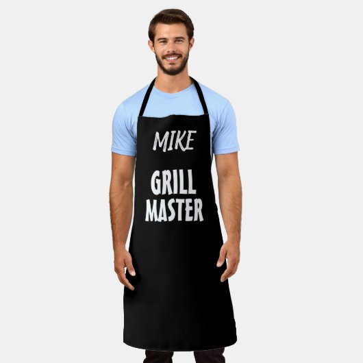 Persoonlijk heren vader Grill Master BBQ schort (Gedragen)