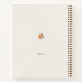 Persoonlijk herfst botanisch monogram notitieboek (Achterkant)