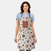 Persoonlijk herfst familienaam monogram schort (Gedragen)