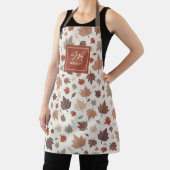 Persoonlijk herfst familienaam monogram schort (Insitu)