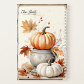 Persoonlijk Herfst Ontwerp Spiraal Notebook Notitieboek (Achterkant)
