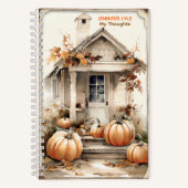 Persoonlijk Herfst Ontwerp Spiraal Notebook Notitieboek (Voorkant)
