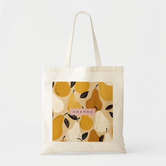 Persoonlijk Herfst Peer Fruit Ontwerp Tote Bag (Voorkant)