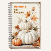 Persoonlijk Herfst Recepten Spiraal Notitieboek (Voorkant)