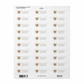 Persoonlijk herfstbloemen retouradres etiket (Full Sheet)