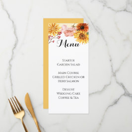 Persoonlijk Herfstbloesem Huwelijksmenu Menu