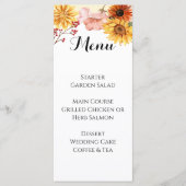 Persoonlijk Herfstbloesem Huwelijksmenu Menu (Voorkant)