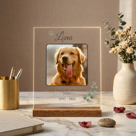 Persoonlijk herinneringbord voor huisdieren met fo acryl bord