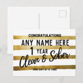 Persoonlijk hersteld na 12 stappen herdenkingsmijl briefkaart (Voorkant / Achterkant)