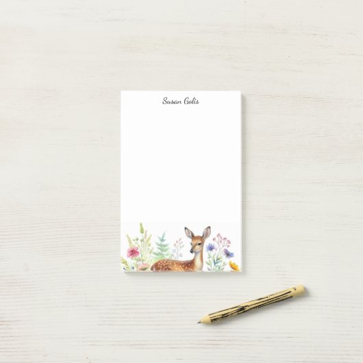 Persoonlijk hert Ree gewei  Post-it® Notes (Op bureau)