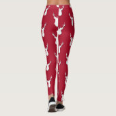 Persoonlijk herten trofee patroon feestelijk leggings (Achterkant)