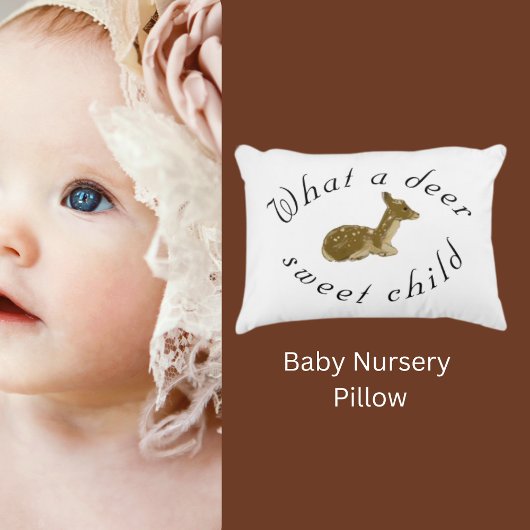 Persoonlijk herten zoete kind_Woud Accent Kussen