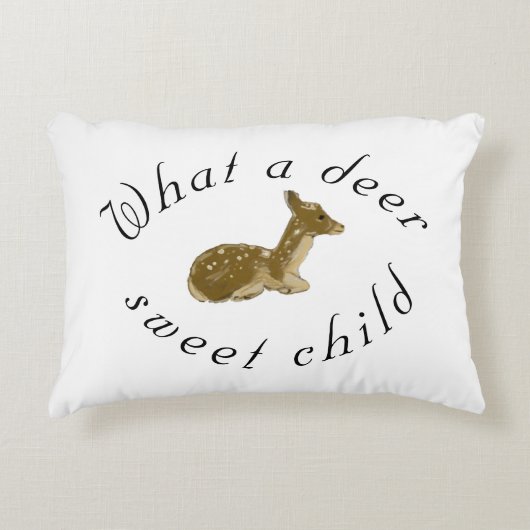 Persoonlijk herten zoete kind_Woud Accent Kussen (Voorkant)