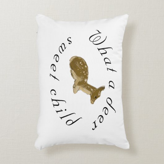 Persoonlijk herten zoete kind_Woud  Accent Kussen (Voorkant(Verticaal))