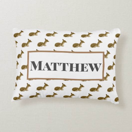 Persoonlijk herten zoete kind_Woud  Accent Kussen (Achterkant)