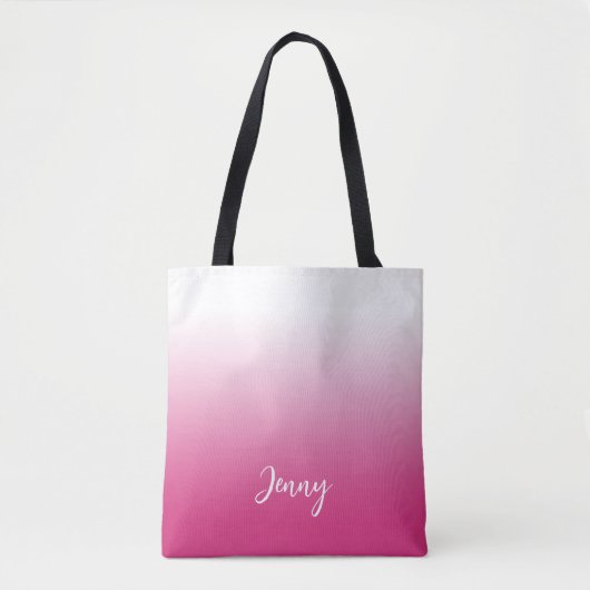 Persoonlijk hete Fuchsia roze verloop Tote Bag (Voorkant)