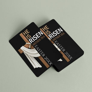 Persoonlijk Hij Is Opgestaan Vintage Pasen Kruis Pokerkaarten