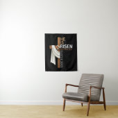 Persoonlijk Hij Is Opgestaan Vintage Pasen Kruis Wandkleed (In situ)
