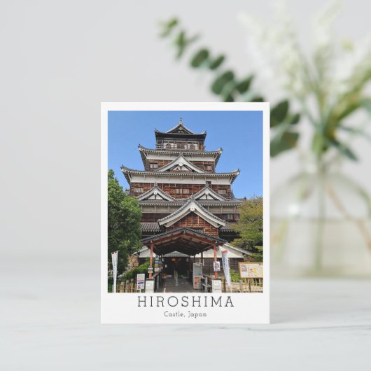 Persoonlijk Hiroshima Kasteel, Japan Briefkaart (Staand voorkant)