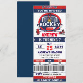 Persoonlijk Hockey Game Ticket Verjaardagsfeest Kaart (Voorkant / Achterkant)