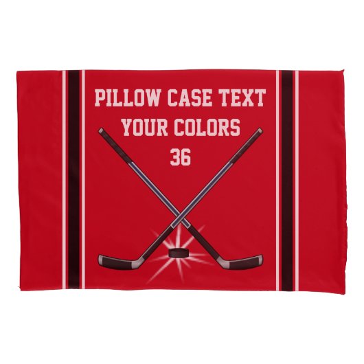 Persoonlijk Hockey Pillow-Hoesje, Jouw tekst, KLEU Kussensloop (Voorkant)