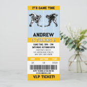 Persoonlijk Hockey Ticket Sport Verjaardagsfeest Kaart (Staand voorkant)