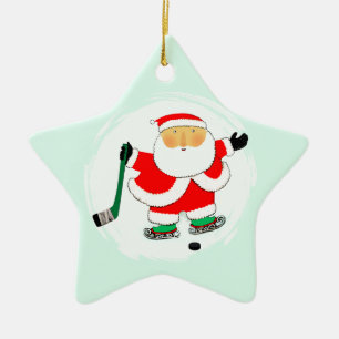 Persoonlijk hockeycadeau keramisch ornament