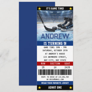 Persoonlijk Hockeyticket Verjaardagsdecoraties Kaart