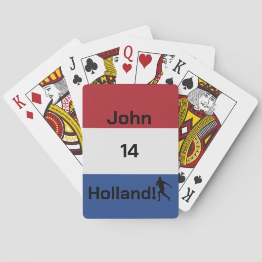 Persoonlijk Holland Vlaggenvoetbalspel Pokerkaarten (Achterkant)